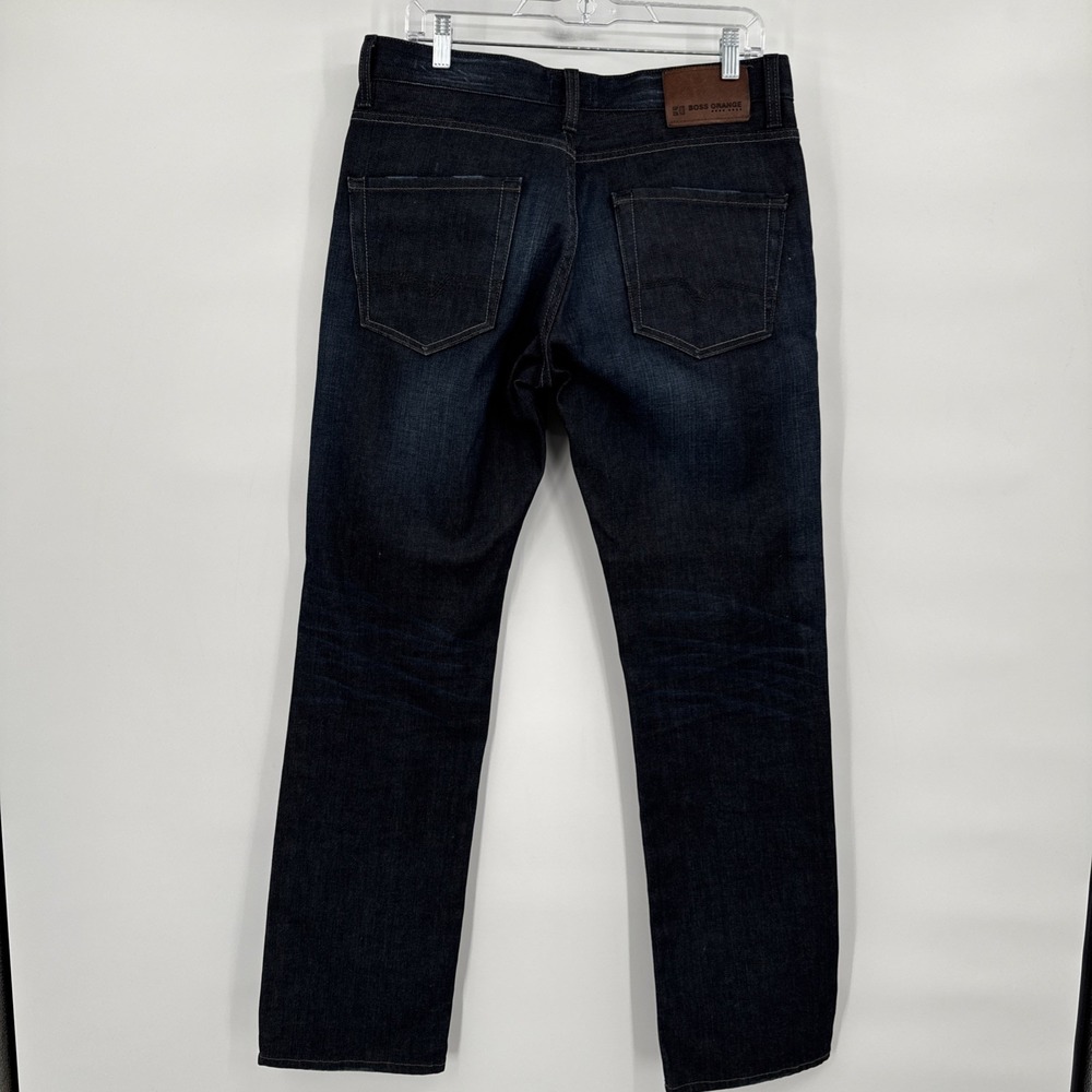 BOSS HUGO BOSS Orange‎ Label Regular Fit Dark Wash DENIM W/Stretch Mens W34 L32